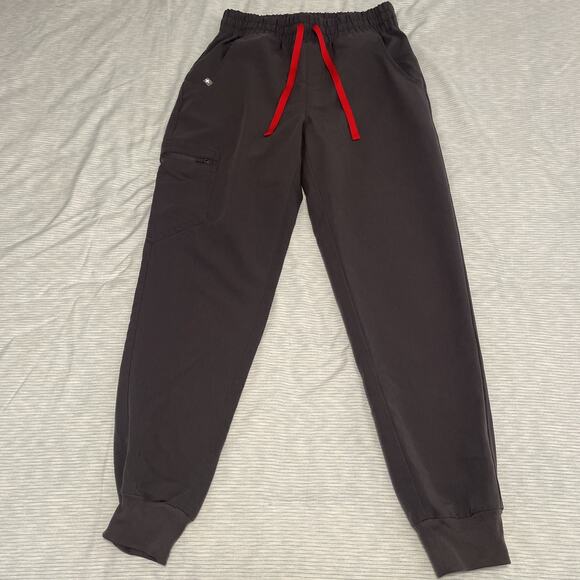 FIGS Uman High Waisted Relaxed Jogger Scrub Pants Charcoal Size XS Women’s - Picture 1 of 7